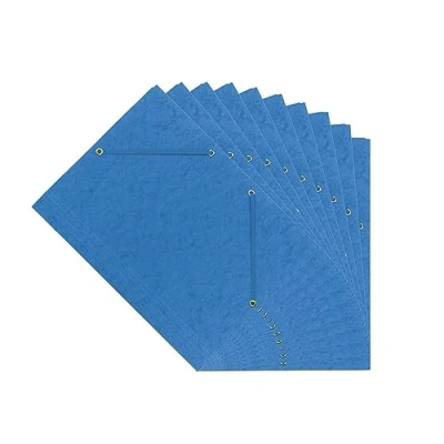 Image de Interdruk Colorspan Lot de 10 chemises à élastique A4 3 rabats Bleu