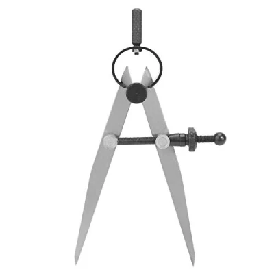 Image de Compas en cuir ajustables Creaser à aile de séparation acier verrouillable Outil diviseur ligne rotative Leathercraft DIY4 pouces Menuisier Leather Tools