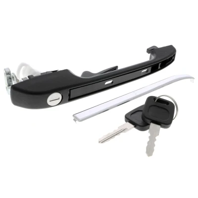 Image de VAICO V10 6153 Poignée de Porte avant droite avec cylindre fermeture, clé noir Qualité originale AUDI: 80 B2, Coupe B2