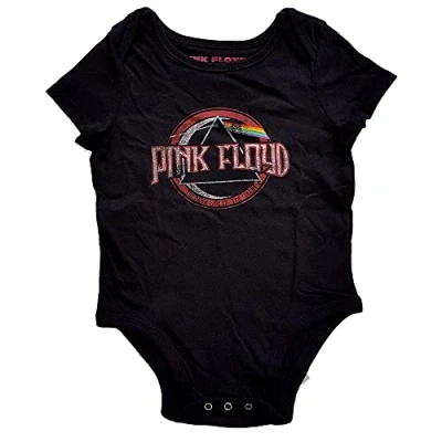 Image de PINK FLOYD Grenouillères Vintage Dark Side Of The Moon Seal Officiel 0 To 24 Size X Small (0 3 months)