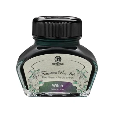 Image de Octopus Fluids Witch Sheen Ink Encre pour stylo plume verte 30 ml