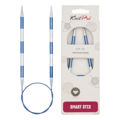 Image de KnitPro K42072 42072 SmartStix Aiguille à Tricoter Circulaire, métal, Multicolore, 60 cm, 5,5 mm, Coloré, 60cm, 5,5mm