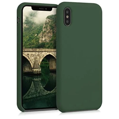 Image de kwmobile Housse Compatible avec Apple iPhone X Coque de téléphone Protection Souple en TPU Silicone Vert foncé