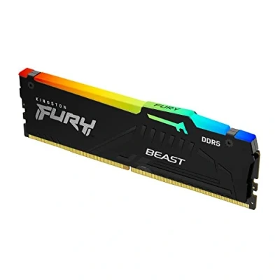 Image de Kingston FURY Beast Black RGB XMP 64GB 6000MT/s DDR5 CL40 DIMM Desktop Gaming Memory Kit of 4 KF560C40BBAK4 64