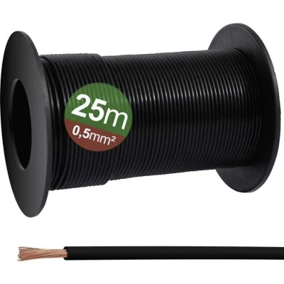 Image de Câble électrique Quadrios 23CW025 Conducteur 0.5 mm² Blanc 25 m