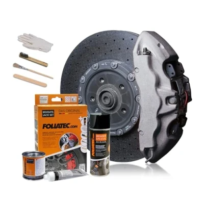 Image de Foliatec Set Peinture étriers de Freins Stratos argenté Metallic 3 Components