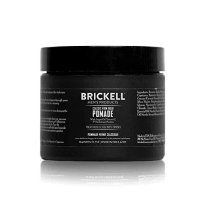 Image de Brickell Men&#039;s Pommade à tenue ferme pour hommes, naturelle et biologique avec une forte un fini très brillant, 59 ml, parfumé