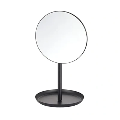 Image de axentia Miroir sur Pied pour cosmétiques avec Tablette, Noir, env. 16 x 27,5 15 cm