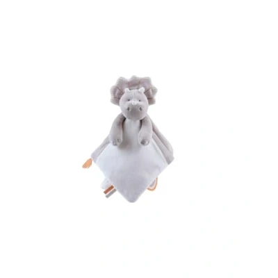 Image de NOUKIE&#039;S Doudou Enfant en Veloudoux Ops Le Tricératops Multifonctionnel Gris 1 Unité