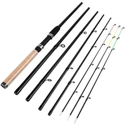 Image de Sougayilang Baguette de avec 3 Embouts Canne à pêche Protable Spinning Casting, Tige Voyage, Assortiment Complet d&#039;action