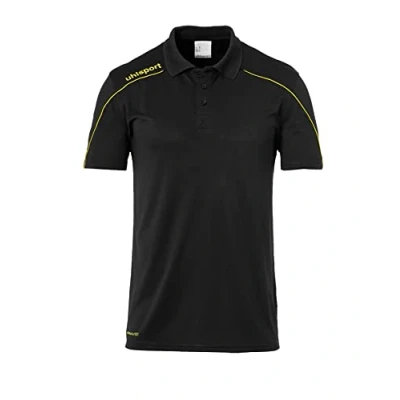Image de uhlsport Polo Stream 22 pour Enfant Unisexe XS Noir/Jaune Citron