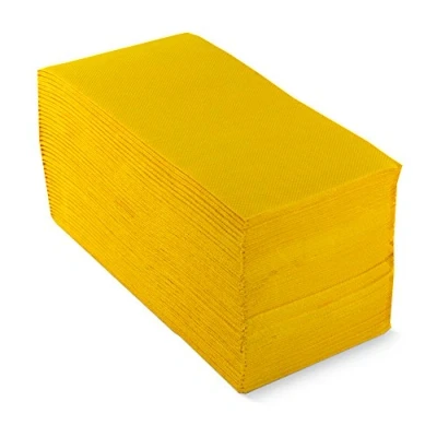 Image de saten ser42107363 Premium, serviette 40 x 40, 2 couches, pli 1/8, serviettes, punta punta, jaune