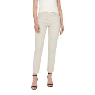Image de ONLY Onlemily LIFE Pantalon classique, Femme, Taille: 25x30, Ecru