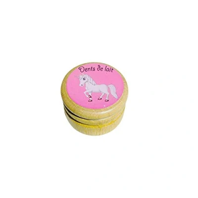 Image de GICO Boîte boite à dents de lait en bois pour différents modèles garçons et filles avec couvercle vis 44 mm (Licorne) 7011F