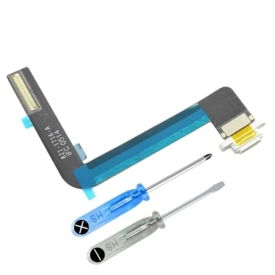 Image de MMOBIEL Connecteur Port Chargeur Compatible avec iPad Air 1 / 5 (Blanc) 9.7 Pouces 2013 Câble flexible de remplacement, outils inclus