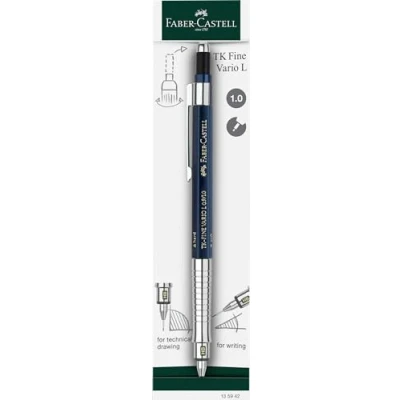 Image de Faber Castell 135942 Porte mines TK Fine Vario L 1.0 mm, Indigo, Mine avec mécanisme souple/rigide