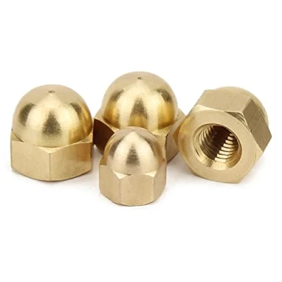 Image de CONPHERON Écrou Borgne en Laiton, Hexagonal à tête Bombée Ecrou Cache Boulons M10, 2 pcs