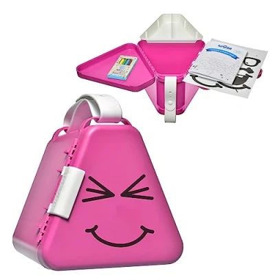 Image de Trunki Table d&#039;Activités Bébé Enfants TeeBee et Rangement Jouet Enfant de Voyage pour Siège Voiture ou en Déplacement Tablette Rose