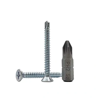 Image de Lot de 300 vis en acier zingué DIN 7504 P 3,9 x 38 mm, à tôle auto foreuse, tête fraisée cruciforme, autotaraudeuse (300, mm)
