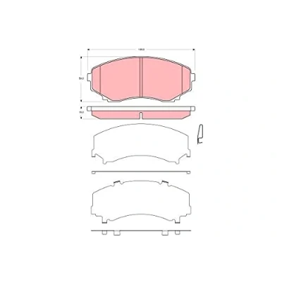 Image de TRW GDB3326 Jeu de plaquettes frein avec indicateur d&#039;usure accessoires MAZDA: MPV 2