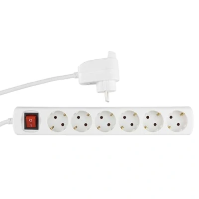 Image de REV 0012695114 WS Rallonge multiprise 6+1x 2m Blanc Powersplit + interrup, 5 m