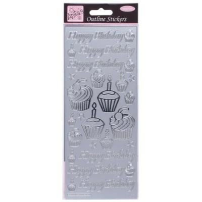 Image de Stickers Contour D&#039;anita Bordures Intemporelles Argent