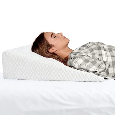 Image de Milliard Coussin Cale Incliné Triangulaire de Lecture, Oreiller Traversin Dos Wedge pour lit, Mousse à Mémoire avec Couverture Amovible et Lavable