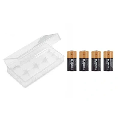 Image de Duracell CR123A Lot de 4 Piles Lithium Haute Puissance 3V