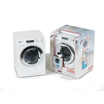 Image de Theo Klein 6941 LaveLinge Miele Quatre programmes de Lavage et bruitages Correspondants Fonctionne avec ou sans Eau Dimensions : 18,5 cm x 26 18 Jouet pour Enfants à partir 3 Ans