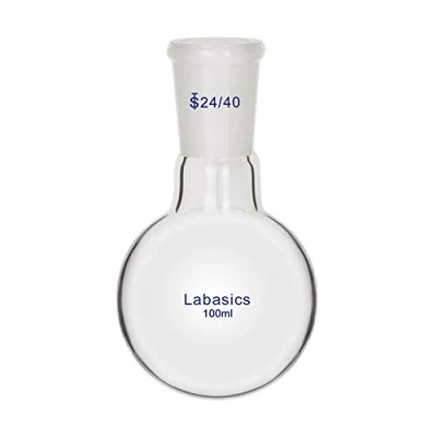 Image de Labasics Verre 100ml RBF Fond Rond Ballon à Col Simple, Single Neck Round Bottom Flask avec Joint Extérieur Standard 24/40