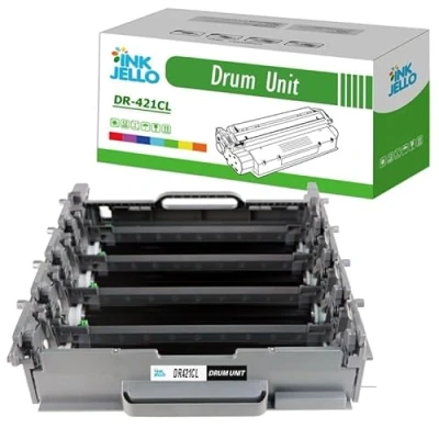 Image de Inkjello DR421CL Unité Tambour de Remplacement pour Brother DR421CL, Compatible avec DCP L8410CDW HL L8260CDW L8360CDW L9310CDW MFC L8610CDW L8690CDW L8900CDW L9570CDW (Paquet