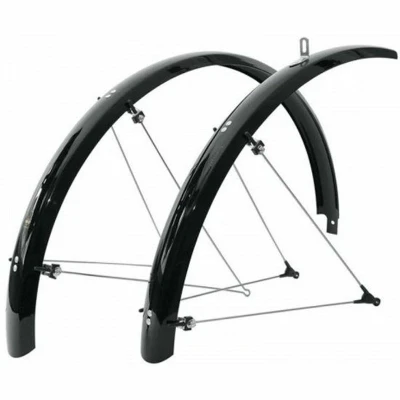 Image de SKS GERMANY Al Alloy Mudguard Set Jeu DE Garde Boue Edge Trekking 28&quot; 56 mm Aluminium Noir Mixte, Unicolore, 700c x 56mm