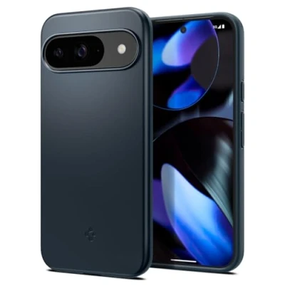 Image de Spigen Thin Fit Coque Compatible avec Google Pixel 9 / Pro [0,07 Pouces Silhouette] Ardoise Métallisée