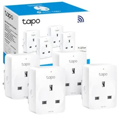 Image de TP Link Lot de 4 prises Wi Fi intelligentes Tapo P100, fonctionnent avec Amazon Alexa (Echo et Echo Dot), Google Home, interrupteur à distance minuterie, partage d&#039;appareils, aucun hub requis