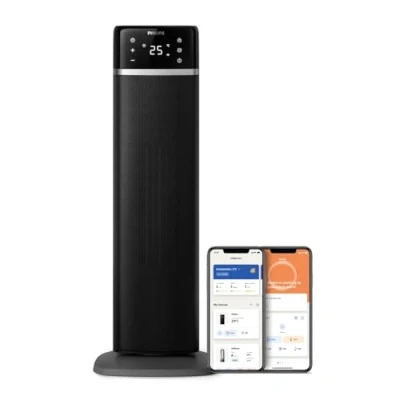Image de Philips Radiateur Soufflant Séries 5000, Technologie de chauffage céramique, IA pour économiser l&#039;énergie, chauffe en 2 secondes et 5 fonctions intégrées, contrôle par app, gris noir (CX5120/11)