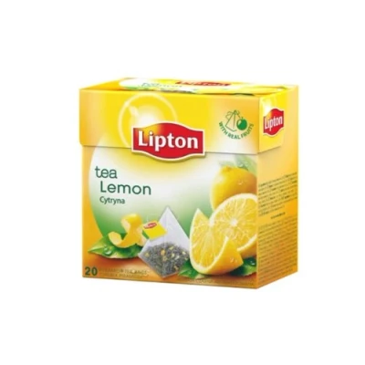 Image de Lipton Thé Noir Citron Sachets De Pyramides Premium (20 Compte Boite)