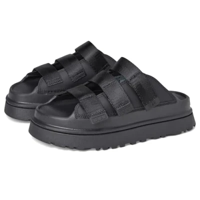 Image de UGG Goldenglow Slide Mules à talons, Femme, Taille: 39, Black Imitation cuir/textile