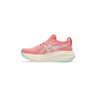 Image de Asics Gelnimbus 27 TR Chaussures de running sur route, Femme, Taille: 39.5, Nature bathing guava Matière synthétique