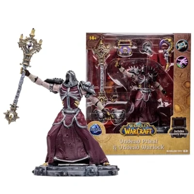 Image de McFarlane Toys World of Warcraft Undead: Priest/Warlock (Rare) Figurine posée à l&#039;échelle 1:12