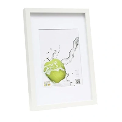 Image de Deknudt Frames S40AK1 P1 Cadre Photo Basic avec Passe Partout Moulure Haute en Bois/MDF Blanc 40 x 50 cm