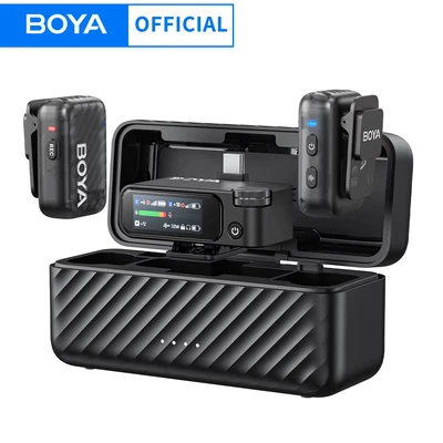 Image de BOYA BOYAMIC 2 Microphone Lavalier Sans Fil Professionnel pour iPhone USB C Android Caméra PC avec