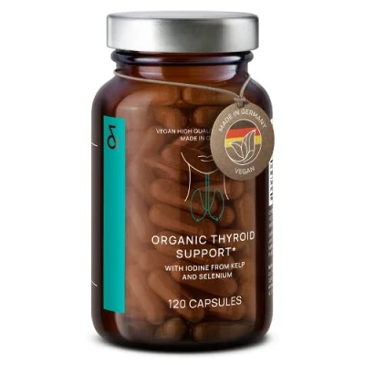 Image de Iode Thyroide Bio avec Selenium Complement Alimentaire 150 μg per Gelules + 55 Sélénium à base de Algue Kelp et Naturel 120 Capsule d&#039;Iode Vegan