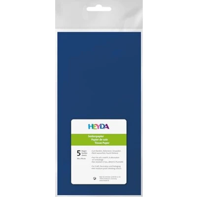 Image de Baier &amp; Schneider Papier de soie, 50 cm x 70 cm, bleu foncé, 1 Pkg. = 5 Archet, VE 10