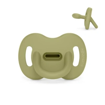 Image de Suavinex, Sucette Tout Silicone, pour Bébé 6/18 Mois, avec Tétine Symétrique SX Pro, Réversible, Super Douce et Souple, Idéal Dormir, Respecte le Développement Buccodentaire, Turtle Green