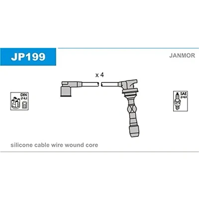 Image de JANMOR JP199 Jeu De Fils d&#039;Allumage HYUNDAI: i20 I 3/5 portes