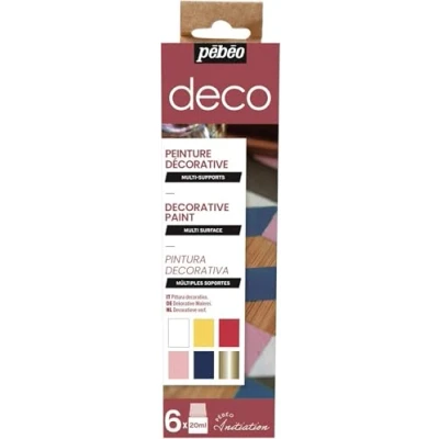 Image de Pébéo Vitrea 160 Initiation Set de Peinture sur Verre, Coloris Assortis, 6 Flacons 20 ml 756491