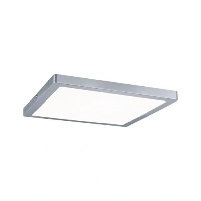 Image de Paulmann 70936 Panneau LED Atria carré incl. 1x20 watts plafond mat plafonnier plastique éclairage de salon 4000 K, Matière, 20 W, Chrome Matt, ▭ 300x300mm
