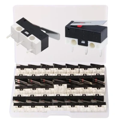 Image de Gebildet 50pcs Charnière Momentané Micro Limite Interrupteurs,NO+NC 1A 125V AC 3Broches SPDT pour Arduino,Équipement Électronique ect