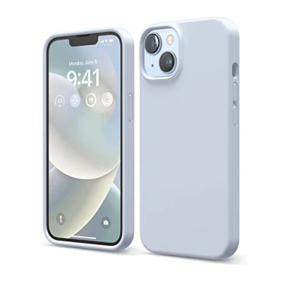 Image de elago Coque en Silicone Liquide Compatible avec iPhone 14 (6,1&quot;), de qualité supérieure, Protection complète du téléphone 4 Couches Anti Chocs, Doublure Microfibre Douce Rayures