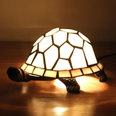 Image de GEYAO Luxe Creative Belle Tortue Blanche Cocu Chambre Lampe De Table Chevet Enfants Noël Fête des Mères Petit Cadeau Night Light